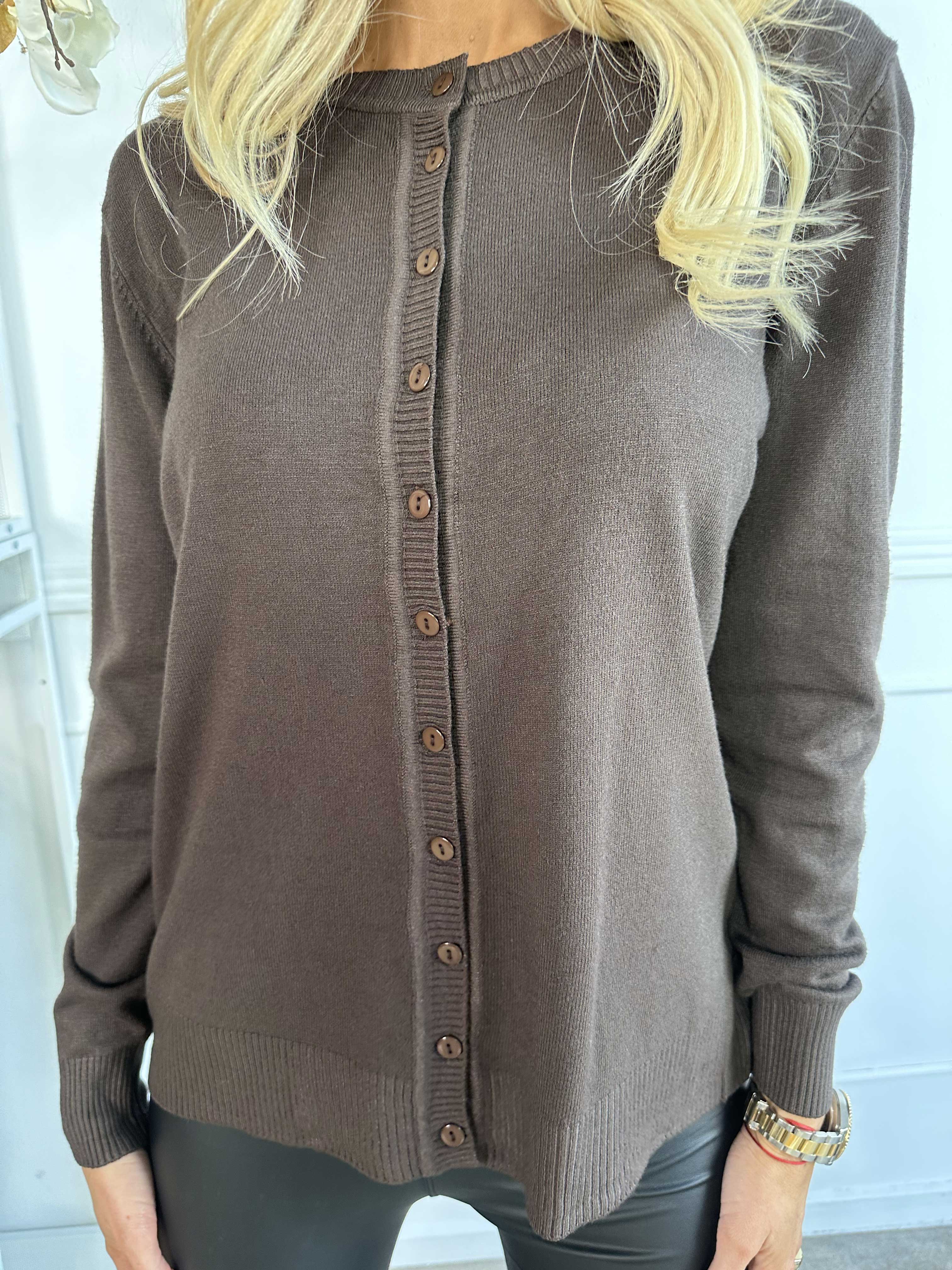 Fidan - Blød strikcardigan i viskose og bomuld